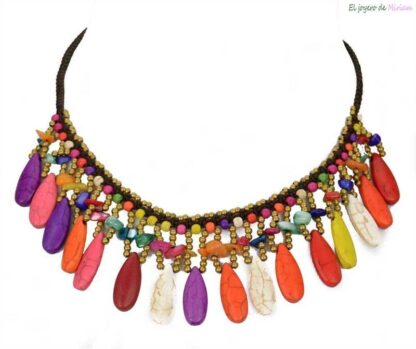 Collar lágrimas multicolor