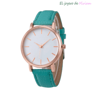 Reloj correa verde agua