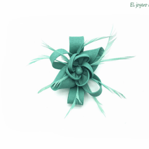 Tocado flor turquesa