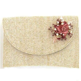 BOLSO CLUTCH GRANATE - Elianor tocados a medida