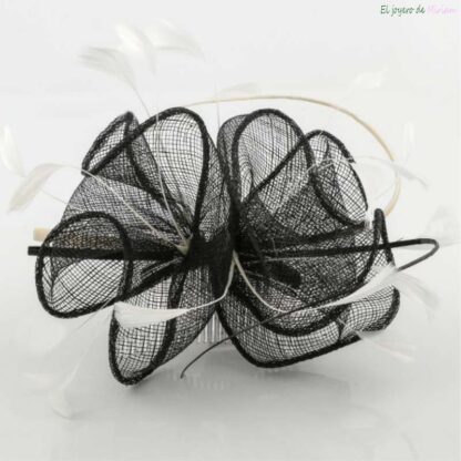 Tocado plumas bicolor