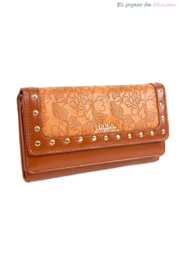 Monedero camel grabados