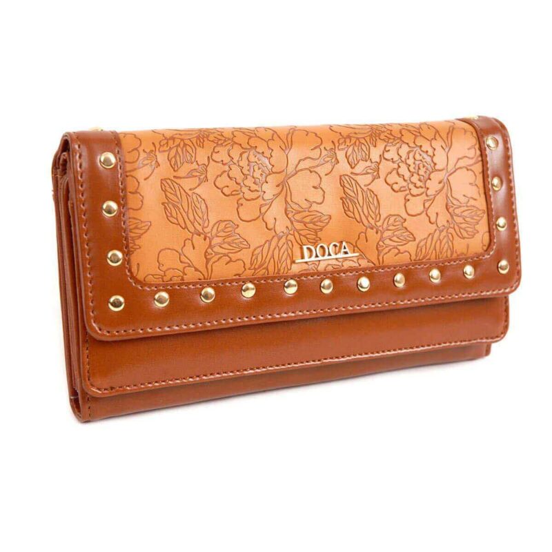 Monedero camel grabados