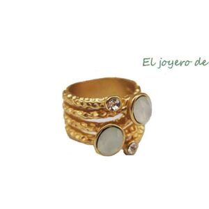 Anillo cristal y resina
