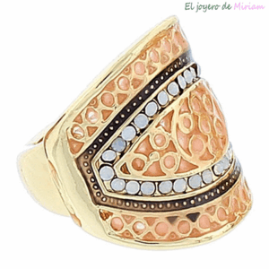 Anillo metal esmaltado