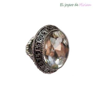 Gran anillo cristal blanco