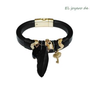 Pulsera caucho negro