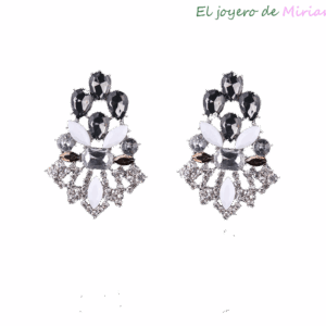 Pendientes pedrería plata