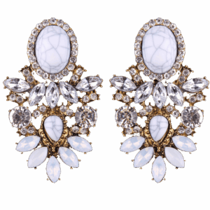 Pendientes largos de cristal