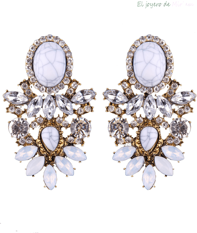 Pendientes largos de cristal