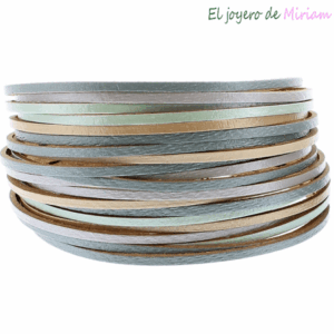 Pulsera cuero multicolor