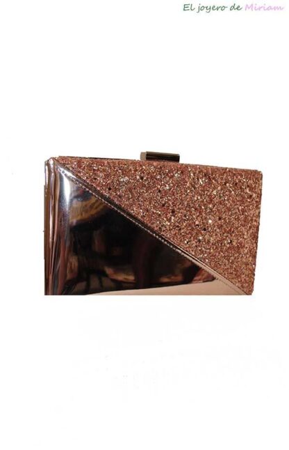 Bolso clutch oro glitter