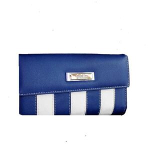 Cartera rayas azul y blanca