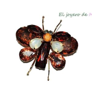 Broche mariposa de cristal