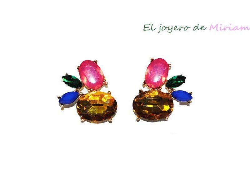 Pendientes multicolores fiesta