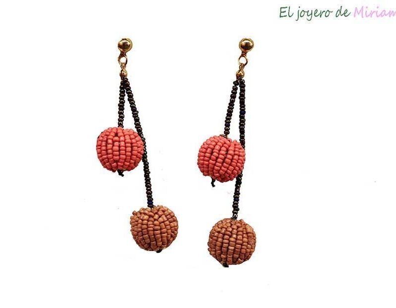 Pendientes largos cuentas