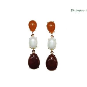 Pendientes perla y resina