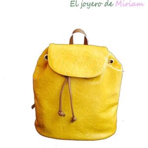 Mochila mostaza - piel
