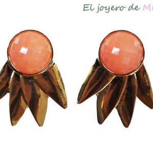 Pendientes Stone salmón