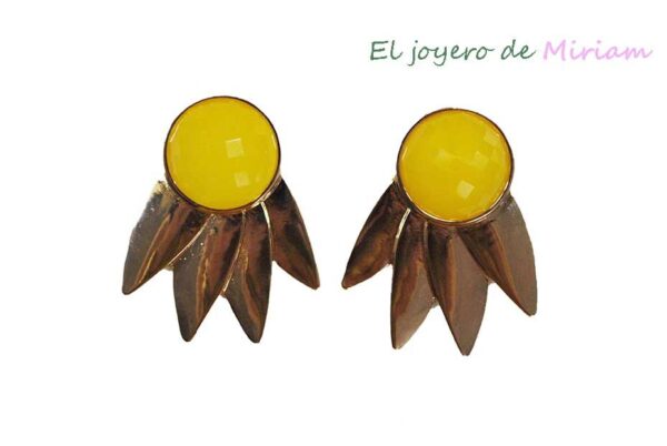 Pendientes Stone amarillos