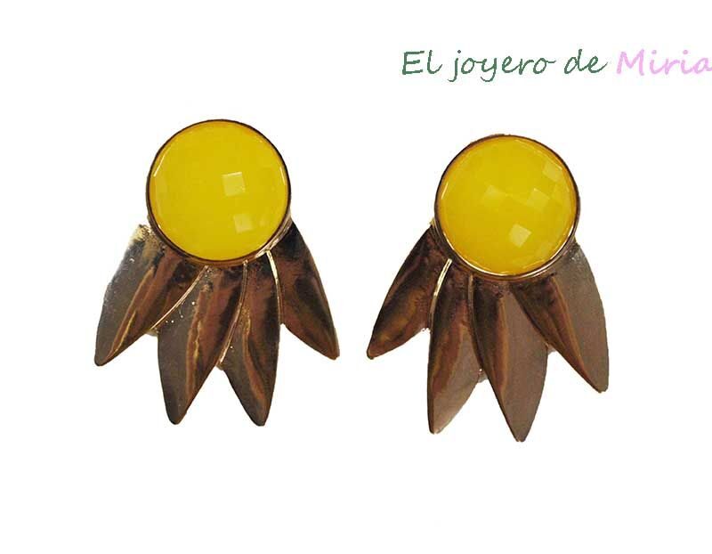 Pendientes Stone amarillos