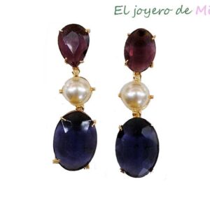 Pendientes cristal y perla