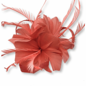 Flor tocado teja - coral