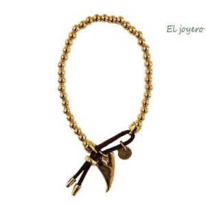 Pulsera cuentas doradas