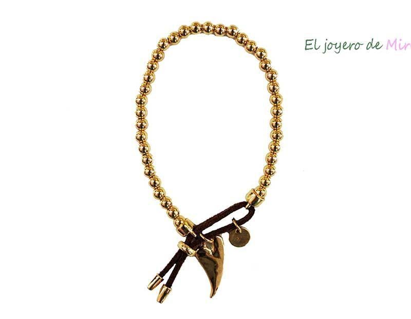 Pulsera cuentas doradas