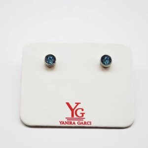Pendientes círculo azul