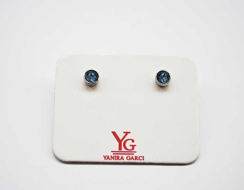 Pendientes círculo azul