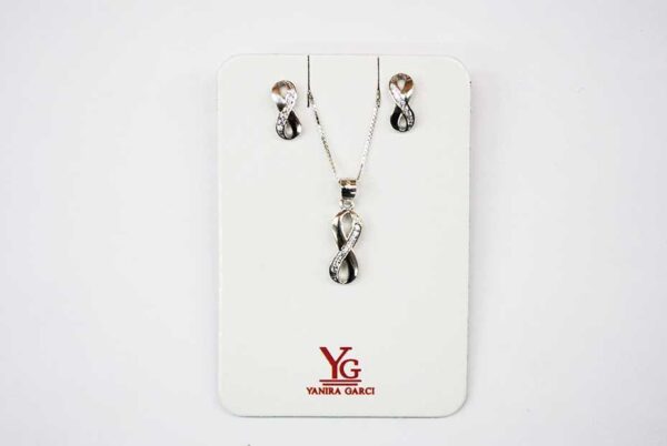 Conjunto de plata símbolo infinito