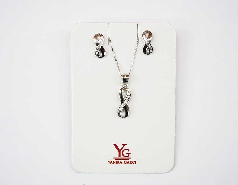 Conjunto de plata símbolo infinito