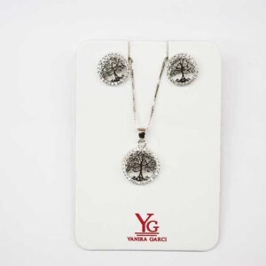 Conjunto de plata árbol de la vida