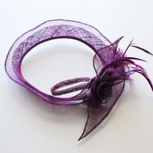 Tocado turbante morado