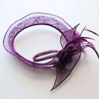Tocado turbante morado