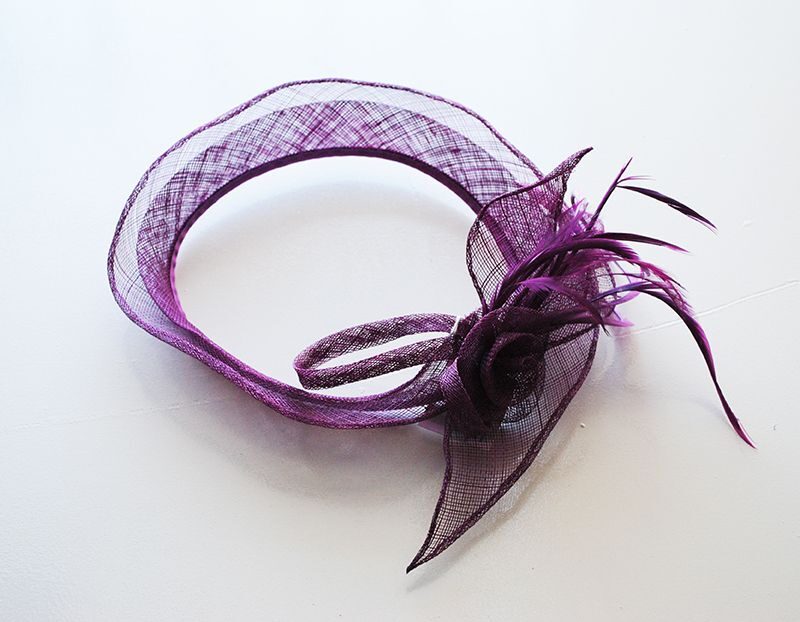 Tocado turbante morado
