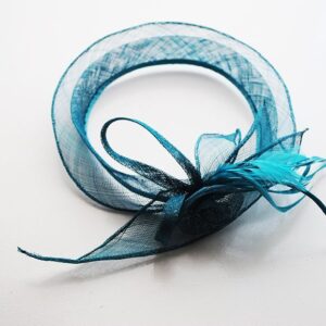 Tocado turbante azul turquesa