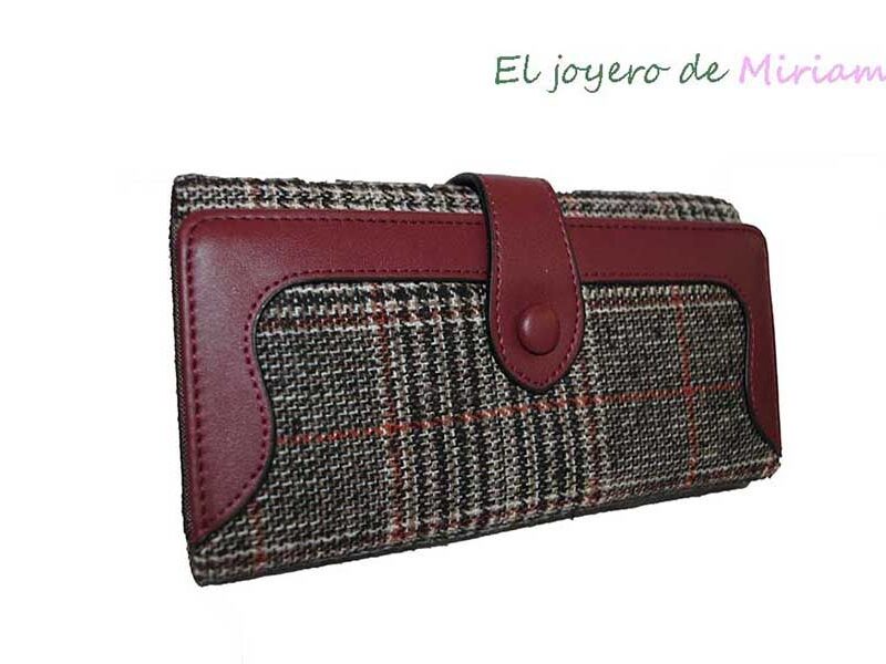 Billetero granate cuadros