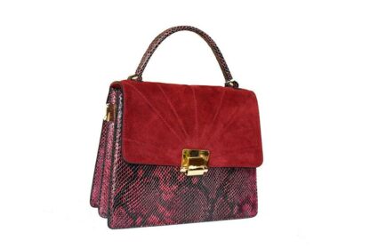 Bolso burdeos animal print - Imagen 2