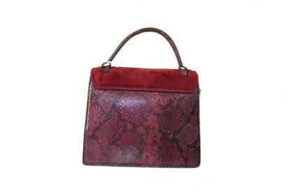 Bolso burdeos animal print - Imagen 3