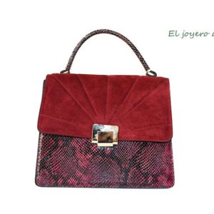 Bolso burdeos animal print