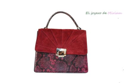 Bolso burdeos animal print
