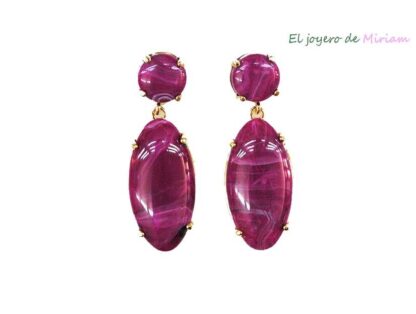 Pendientes rosas de resina