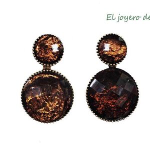 Pendientes de fiesta marrones