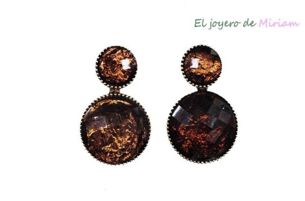 Pendientes de fiesta marrones