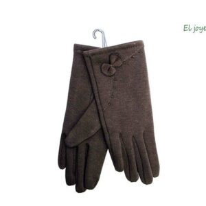 Guantes marrones con lazo