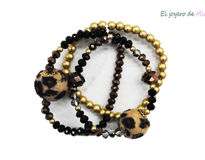 Pack pulseras animal print