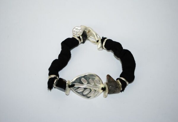 Pulsera hoja plateada - Imagen 2