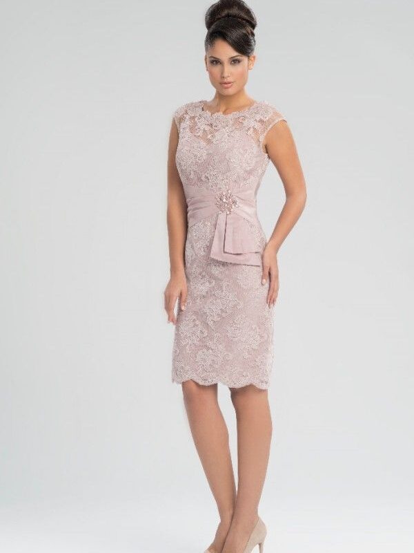 Vestido de fiesta rosa nude